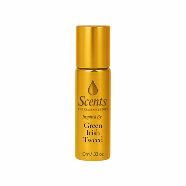 Scents Inspired by Creed Green Irish Tweed, 10 mL fragrance oil roll-on bottle
