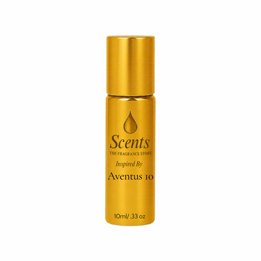 Scents Inspired by Creed Aventus 10, 10 mL fragrance oil roll-on bottle
