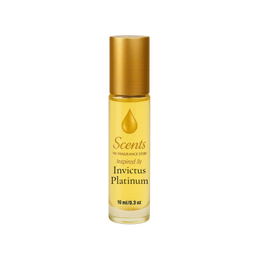 Scents Inspired by Rabanne Invictus Platinum, 10 mL fragrance oil roll-on bottle