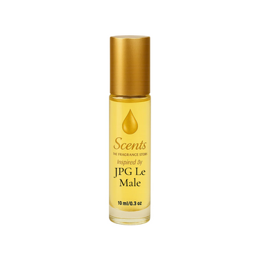 Scents Inspired by Jean Paul Gaultier Le Male, 10 mL fragrance oil roll-on bottle
