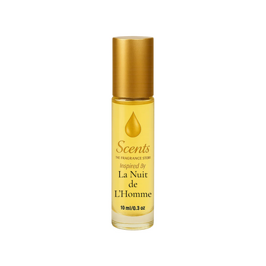Scents Inspired by YSL La Nuit de L'Homme, 10 mL fragrance oil roll-on bottle