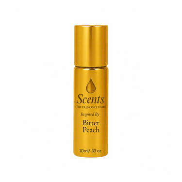 Scents Inspired by Tom Ford Bitter Peach, 10 mL fragrance oil roll-on bottle