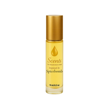 Scents Inspired by Viktor & Rolf Spicebomb, 10 mL fragrance oil roll-on bottle