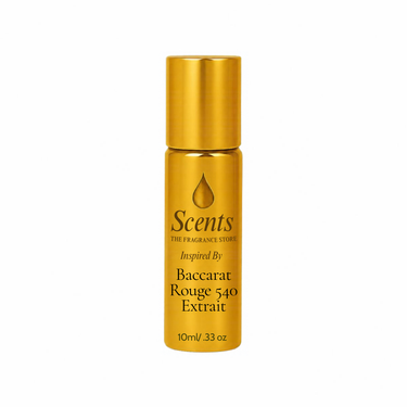 Scents Inspired by Maison Francis Kurkdjian Baccarat Rouge 540 Extrait, 10 mL fragrance oil roll-on bottle
