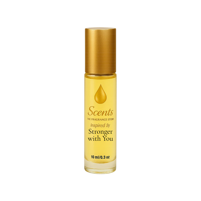 Scents Inspired by Emporio Armani Stronger With You, 10 mL fragrance oil roll-on bottle