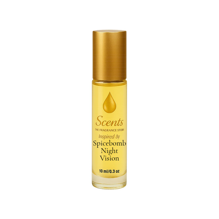 Scents Inspired by Viktor & Rolf Spicebomb Night Vision, 10 mL fragrance oil roll-on bottle